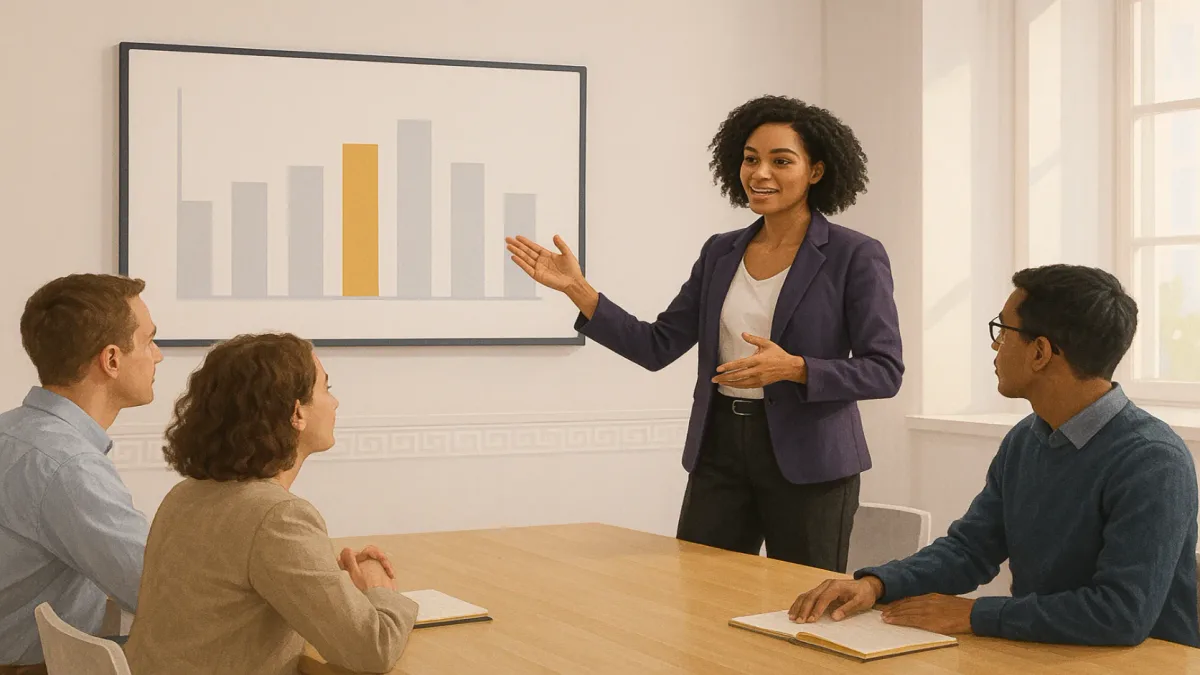 How to present data in a presentation: say the number, then say what it means