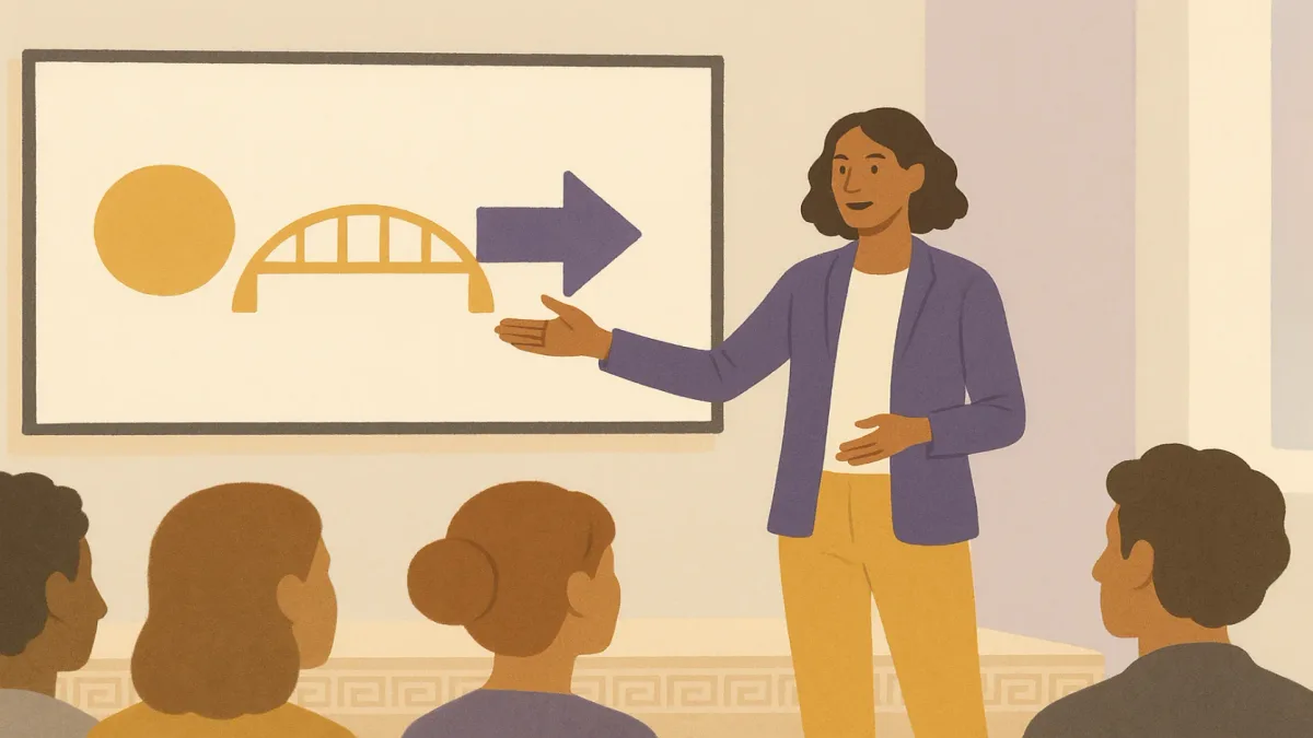 Speech transitions: the one sentence at every seam that keeps your audience with you